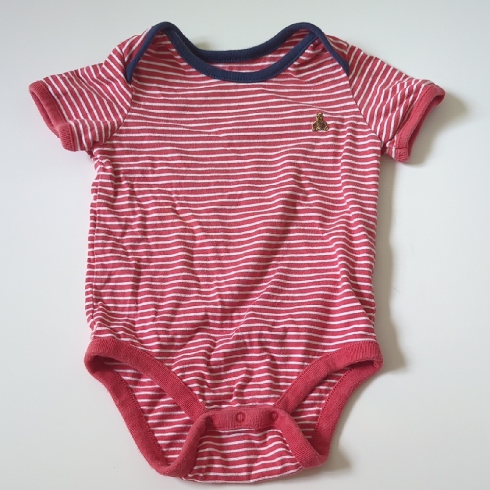 Striped Red Baby Onesie